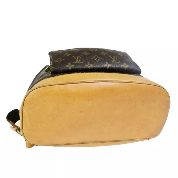 LOUIS VUITTON Montsouris GM Backpack Bag Monogram Leather Brown M51135 70FB218 - Picture 11 of 16